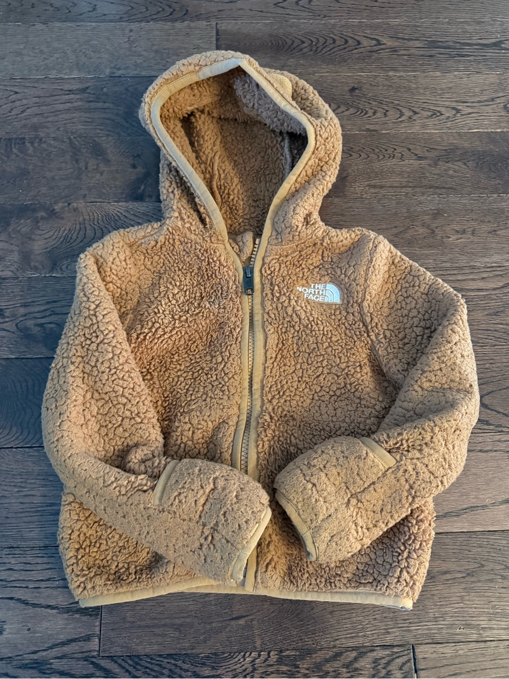 The North Face Kids Sherpa Hooded Fleece Jacket - Camel Tan